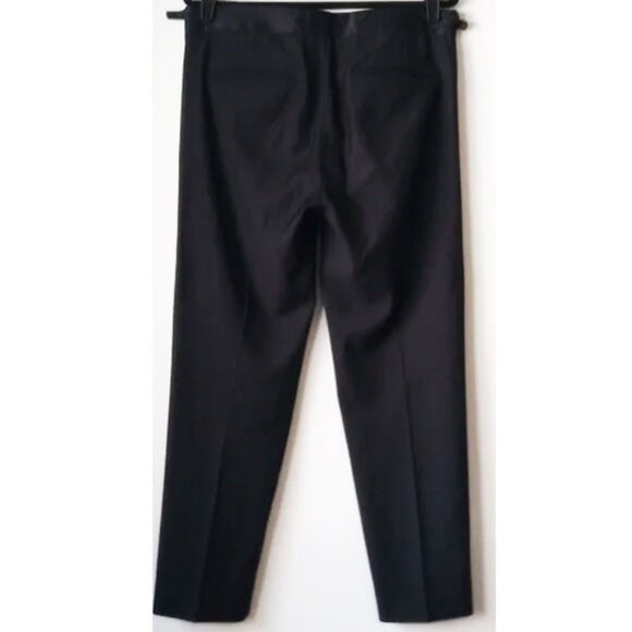 The Blk Tux 100% Wool Satin Stripe Mid Rise Tapered Leg Pants 32 34x30 Black - Picture 2 of 11
